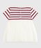Robe bébé bi-matière manches courtes rouge MILK/ AMARANTE