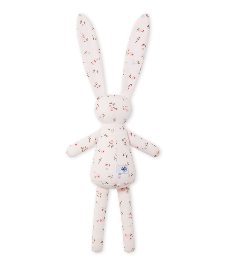 Doudou lapin b&eacute;b&eacute; mixte imprim&eacute; roze VIENNE/wit MULTICO
