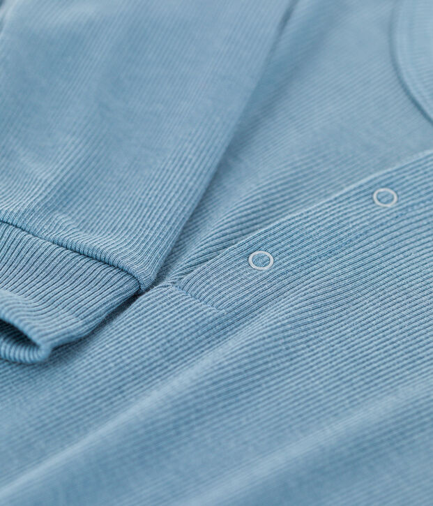 Pyjama en coton et lyocell femme bleu