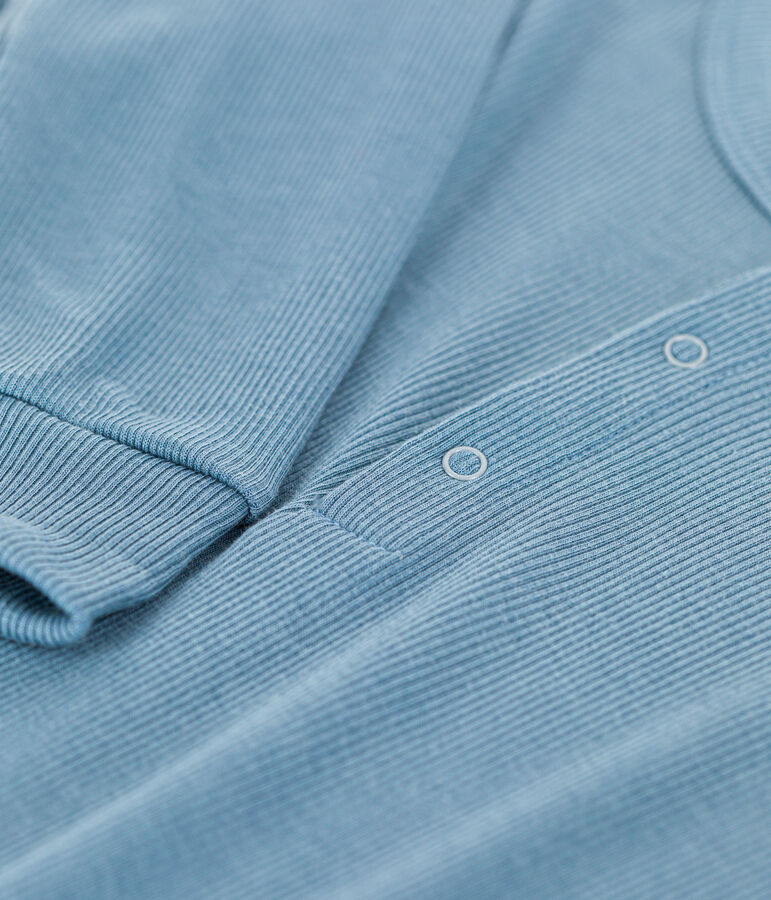 Pyjama en coton et lyocell femme bleu