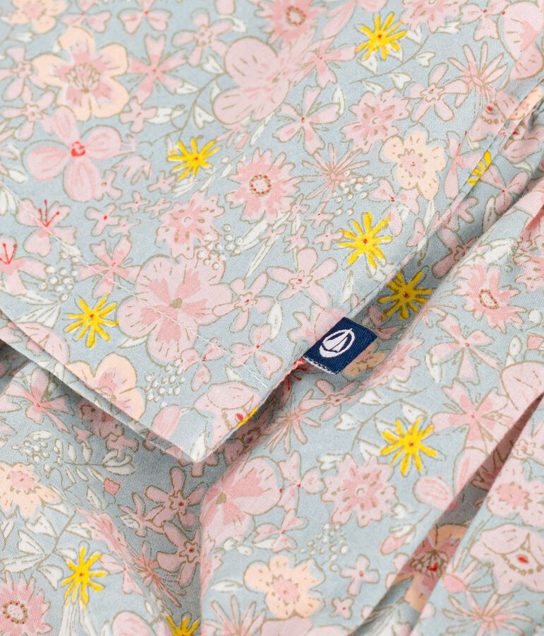 Robe b&eacute;b&eacute; en coton manches courtes et son bloomer imprim&eacute;s fleurs SPRAY/ MULTICO