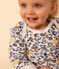Babypyjama van bouclébadstof wit MARSHMALLOW/wit MULTICO