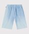 Bermuda short enfant en coton uni bleu BLEU CLAIR