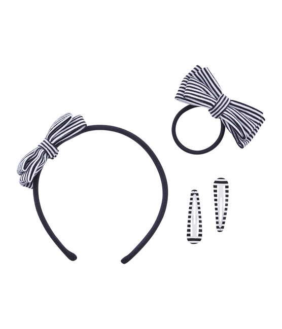 Set met haaraccessoires voor meisjes blauw SMOKING/beige COQUILLE