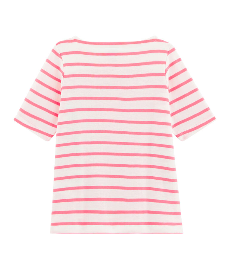 Tee-shirt enfant fille blanc/rose