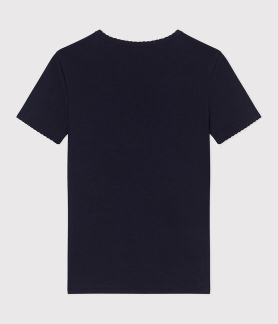 Tee-shirt Femme l'Iconique Cocotte en coton uni bleu SMOKING