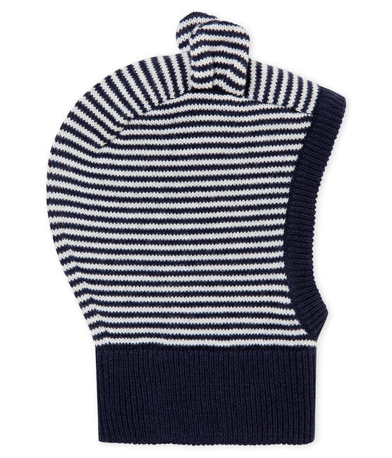 Cagoule bébé mixte bleu SMOKING/blanc MARSHMALLOW