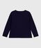 Tee-shirt enfant manches longues en coton uni SOIR