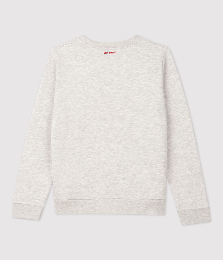 Sweat en molleton enfant fille / gar&ccedil;on gris BELUGA CHINE