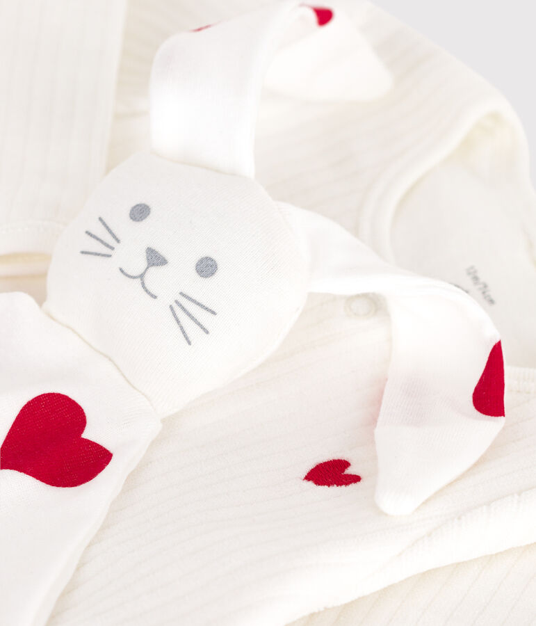 Ensemble cadeau naissance en velours variante 1