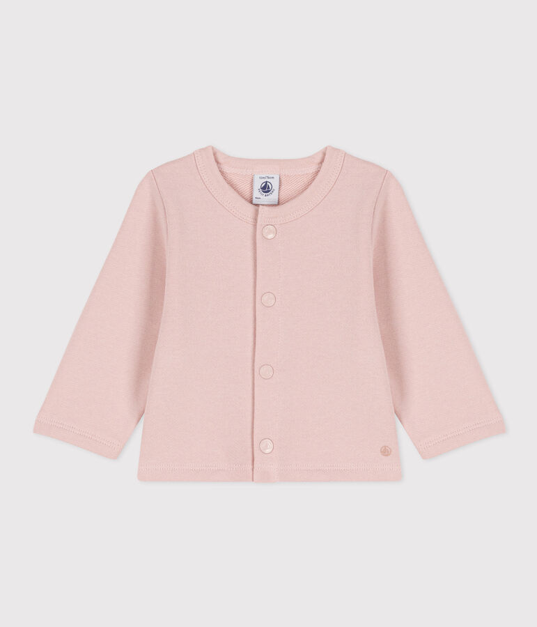 Molton babycardigan roze