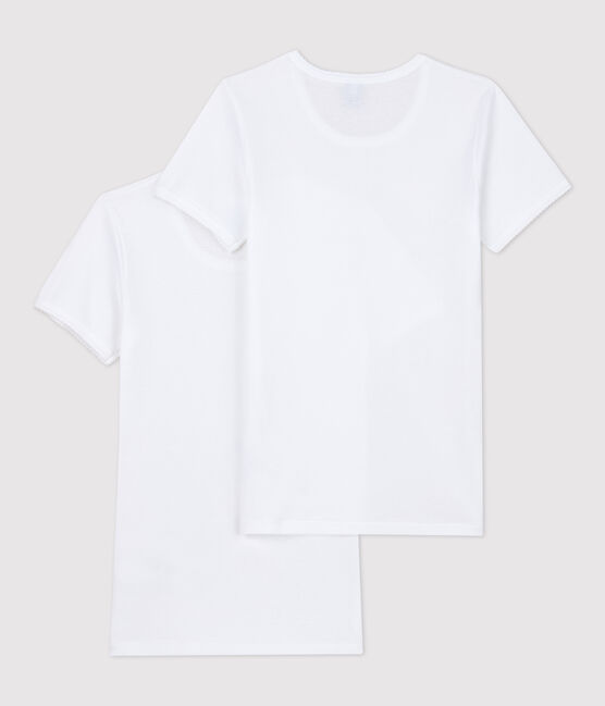 Lot de 2 tee-shirts courtes blancs fille variante 1