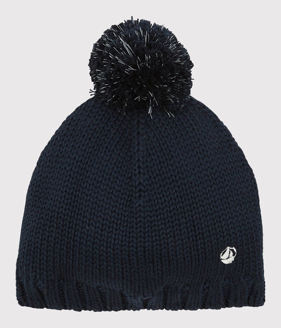 Bonnet enfant fille-garçon bleu SMOKING