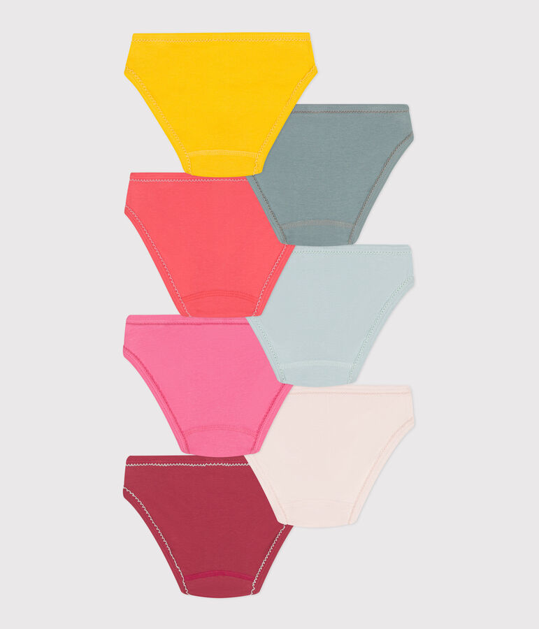 Setje met 7 effen katoenen onderbroekjes voor kinderen multicouleur