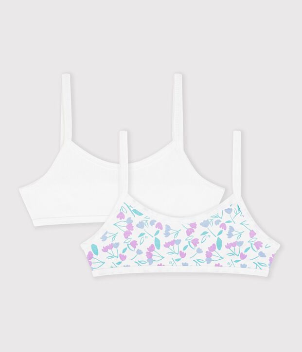 Lot de 2 brassi&egrave;res en coton multicouleur