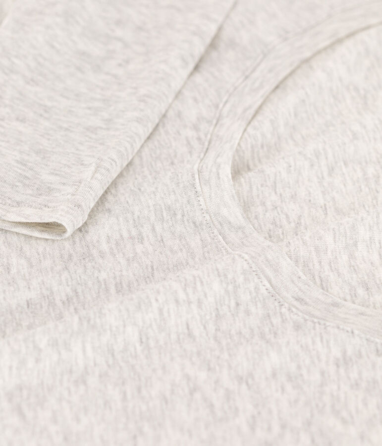 Aansluitend T-shirt van luchtig katoen voor dames grijs