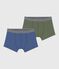 Lot de boxers enfant en coton et élasthanne uni variante 1