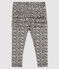Legging imprimé bébé fille bleu SMOKING/blanc MARSHMALLOW