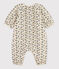 Combinaison longue imprimée bébé en coton blanc AVALANCHE/ MULTICO
