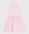 Robe sans manches enfant en coton uni rose