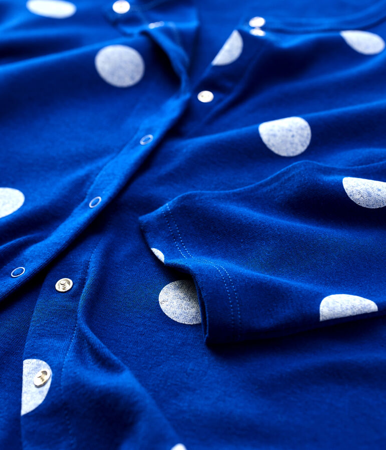 Katoenen/linnen vest met print voor Dames blauw SURF/wit MARSHMALLOW