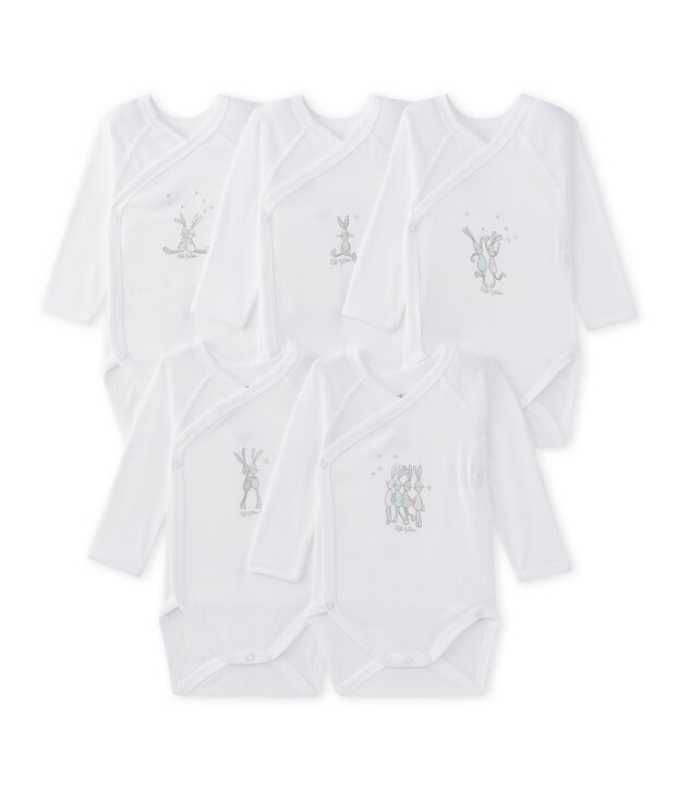 Set van 5 uniseks eerste body's met lange mouwen multicouleur