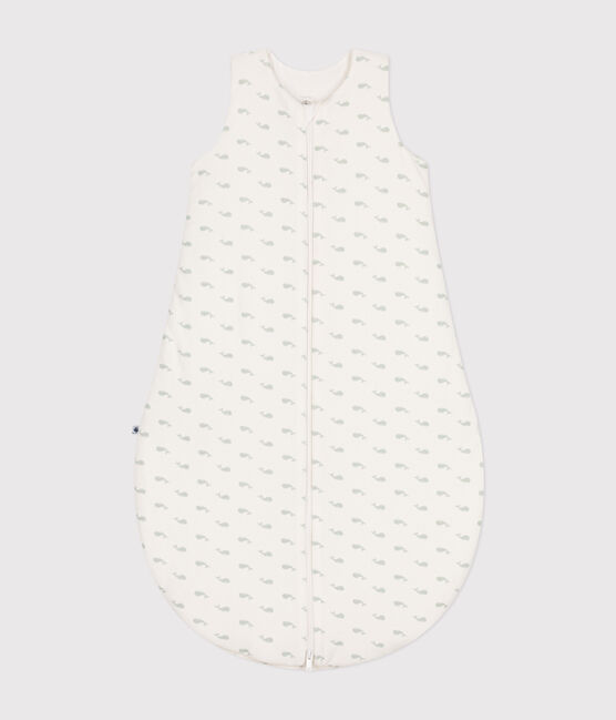 Fluwelen babytrappelzak met walvisprint - TOG 3 wit MARSHMALLOW/ HERBIER