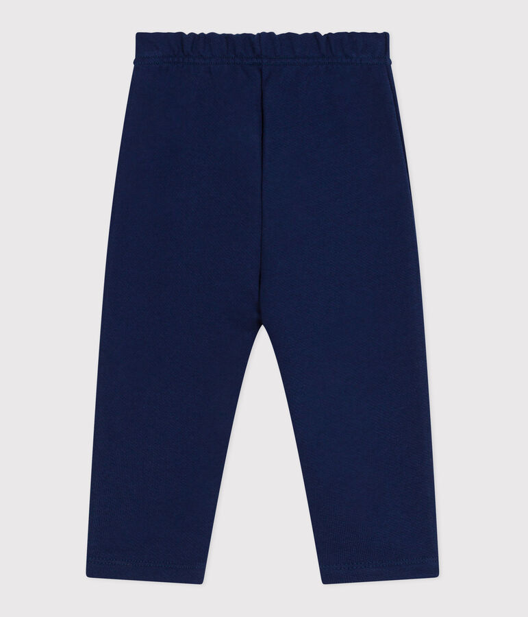 Pantalon de jogging b&eacute;b&eacute; en coton uni bleu