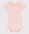 Babybody met korte mouwen en kraagje roze MINOIS