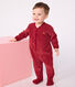 Effen fluwelen babypyjama