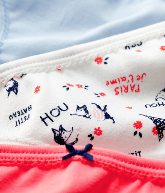 Lot de 3 culottes imprimé Paris petite fille en coton biologique variante 1