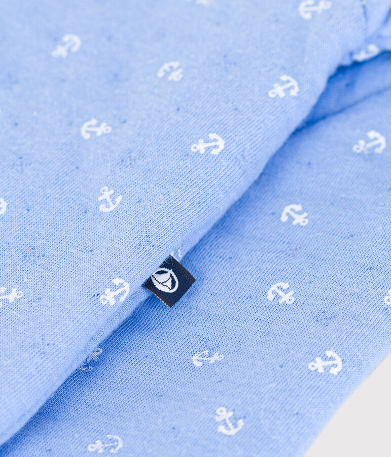 Katoenen babypakje met ankertjesprint blauw/wit