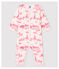 Dors-bien sans pieds toile de Jouy rose bébé en coton rose FLEUR/rose GROSEILLER