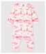 Dors-bien sans pieds toile de Jouy rose bébé en coton