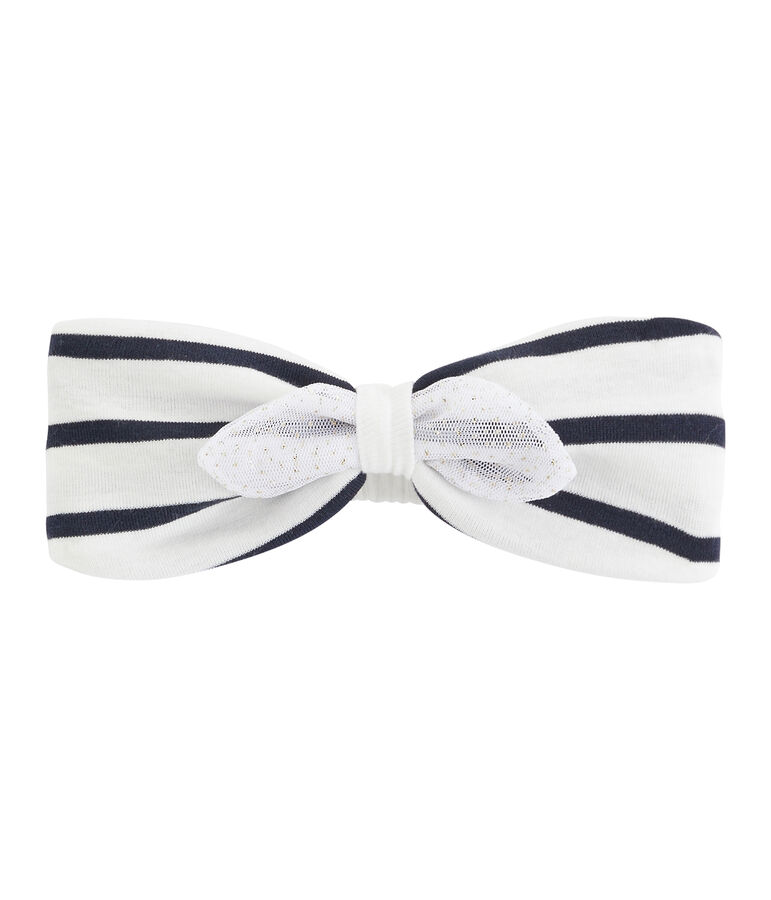 Bandeau b&eacute;b&eacute; fille blanc/multicouleur