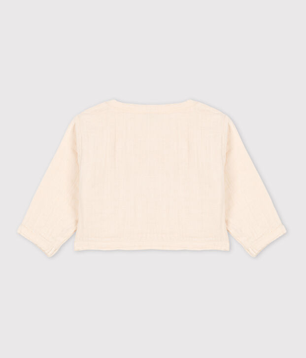Cardigan van luchtig katoen voor baby's ecru