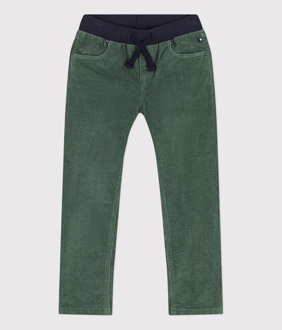 Rechte broek van gemiddeld fluweel meisjes / jongens groen VALLEE