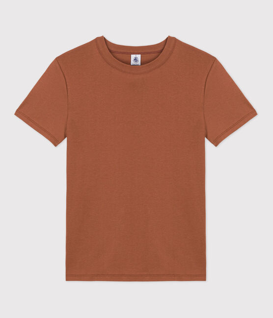 L'ICONIQUE, dames-T-shirt met ronde hals in katoen bruin CINA
