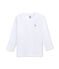 Jongens-T-shirt met lange mouwen in katoenflanel wit Ecume