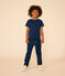 T-shirt van gevlamde jersey voor jongens blauw MEDIEVAL