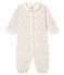 Combisac bébé fille en tubique imprimé blanc MARSHMALLOW/blanc MULTICO