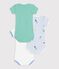 Lot de 3 bodies manches courtes en coton multicouleur