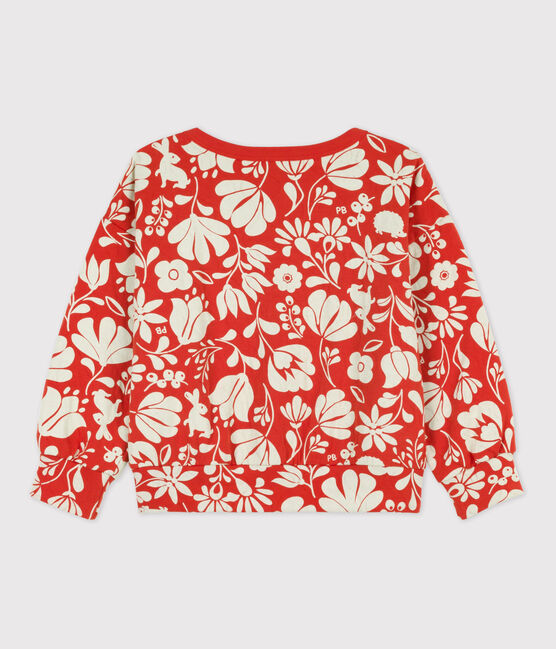 Meisjessweatshirt met print in doorgestikte tubic CASIMIR/ AVALANCHE