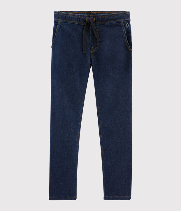 Denim molton broek voor jongens blauw