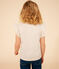 Tee-shirt en jersey flammé enfant fille écru AVALANCHE