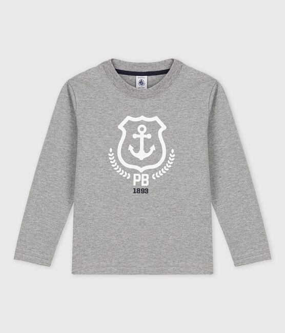 Jongens-T-shirt met lange mouwen grijs SUBWAY CHINE