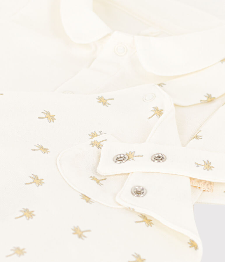 Setje met katoenen salopette en body voor baby's wit/multicouleur