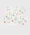 Meisjespyjama van fluweel met bloemen wit MARSHMALLOW/wit MULTICO