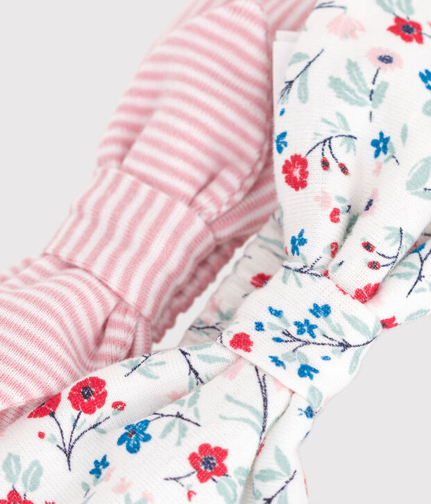 Set van 2 katoenen haarbanden voor babymeisjes multicouleur