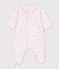 Pyjama b&eacute;b&eacute; en velours avec col imprim&eacute; &agrave; fleurs rose/multicouleur